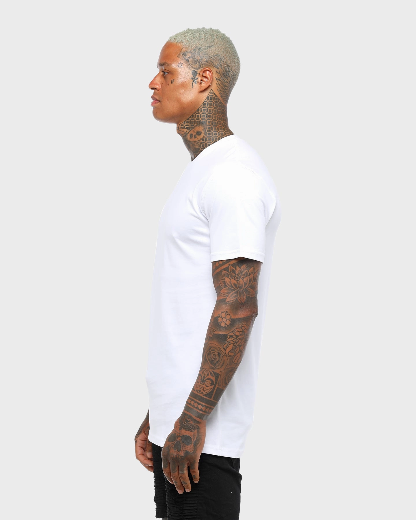 AS Colour Plain Staple T-Shirt White Low Impact Processing spandex blend