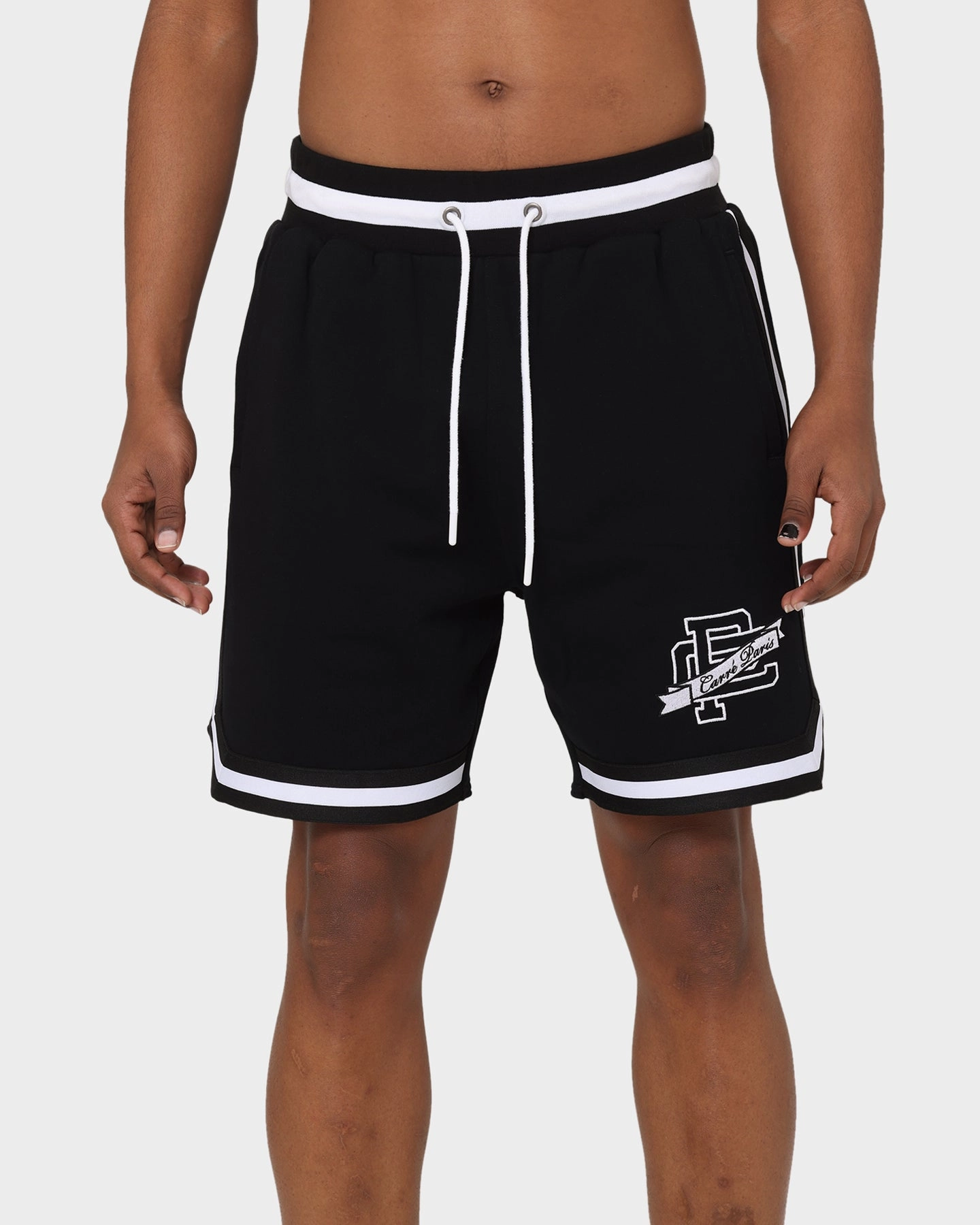 Carr?? Paris Original Fleece Basketball Shorts Black Sporty Style Warm Day