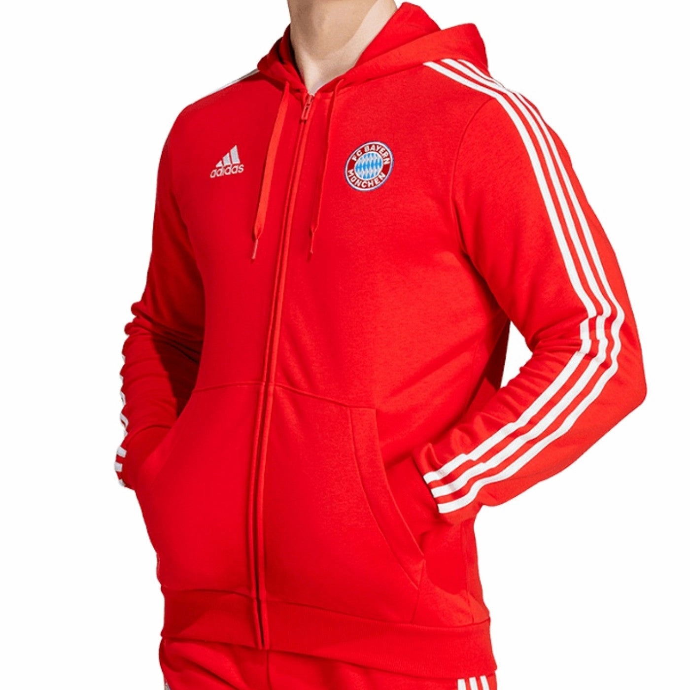 Bayern Munich Casual 3S hooded presentation tracksuit 2023/24 - Adidas Silk Sporty Design