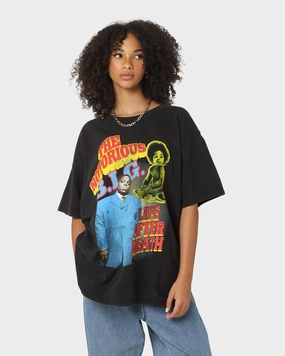 Anti Shrinkage Treatment Notorious B.I.G Biggie Bootleg Vintage T-Shirt Black Wash