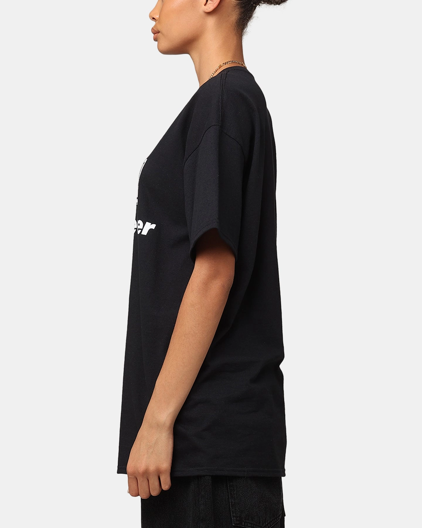 Multi Panel Structure Oasis Live Forever T-Shirt Black