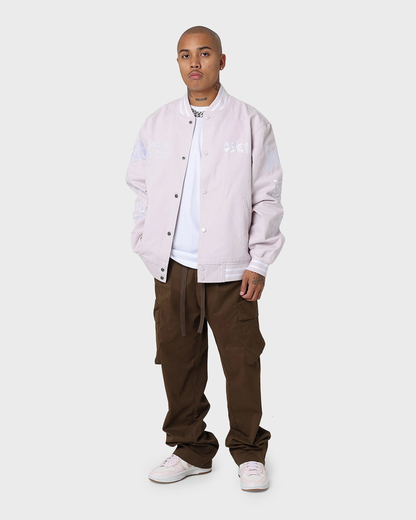 File Quick Access Pockets Obey Cherub Jacket Purple Paste
