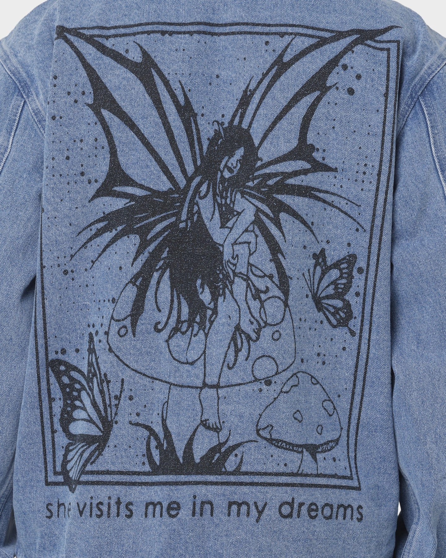 Stretch Panels Obey Obey Dreams Denim Jacket Light Indigo