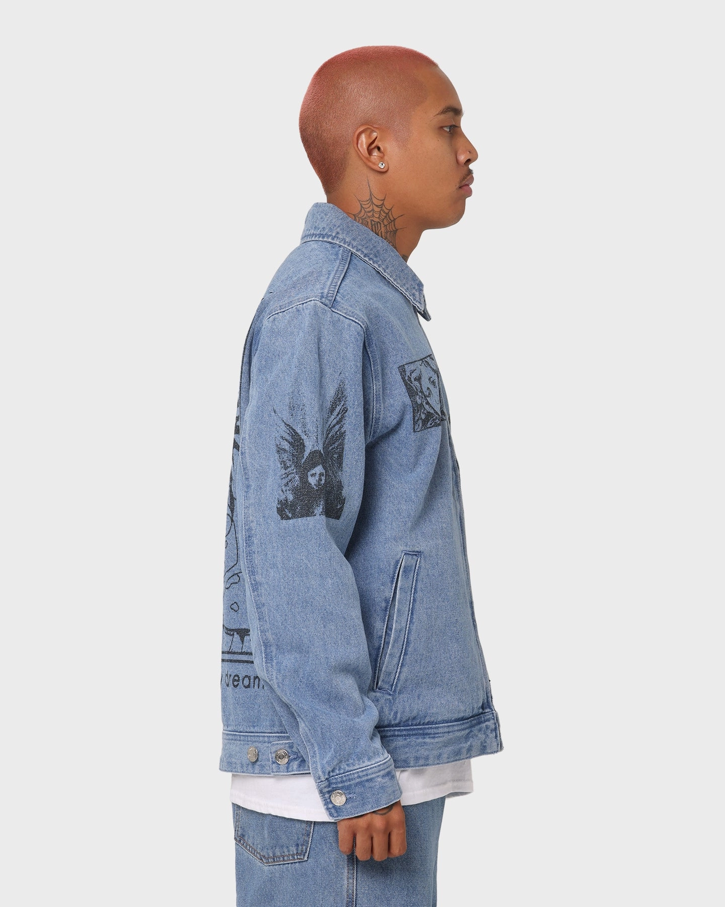 Obey Obey Dreams Denim Jacket Light Indigo DoubleReinforced Zipper
