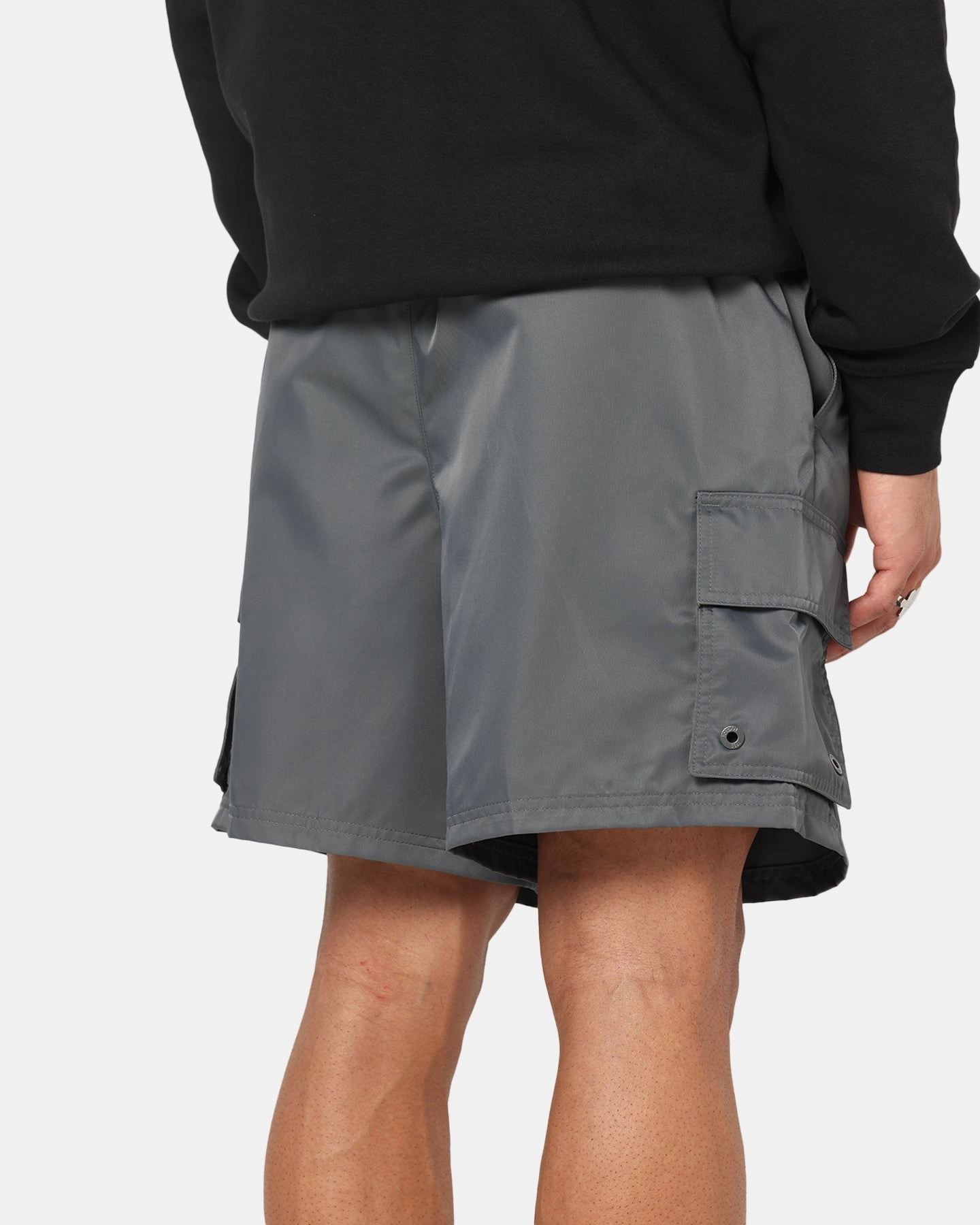 Leather Look windproof Jordan Brooklyn Cargo Shorts Iron Grey