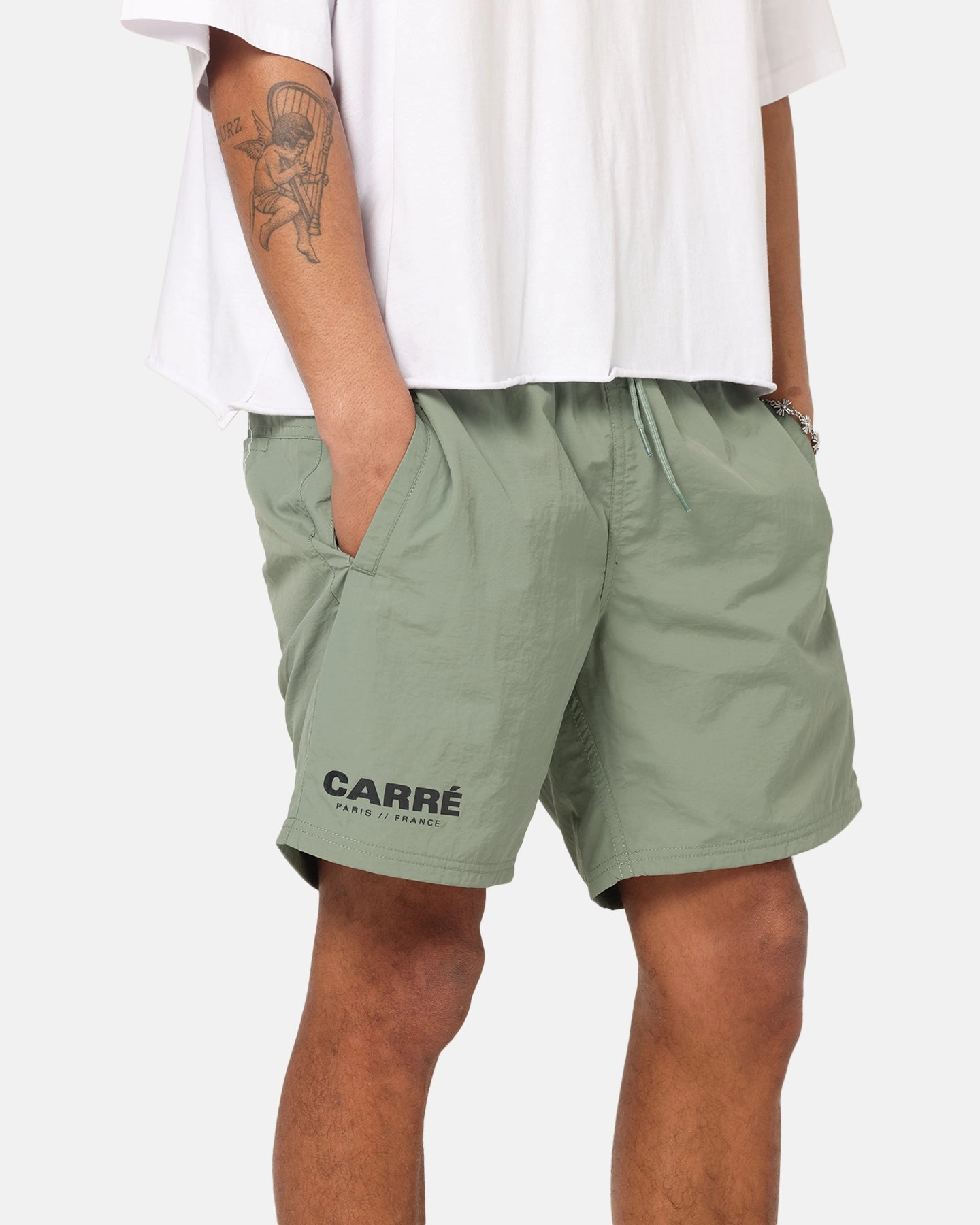 Limited Edition Carre Motion Beach Shorts Khaki
