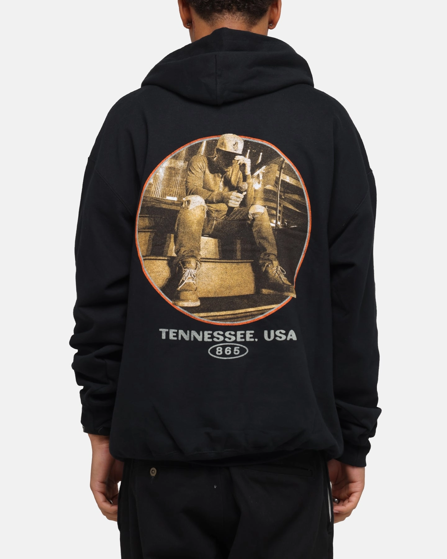 Morgan Wallen Morgan Tennessee Hoodie Washed Black Cozy Energy Outdoor Apparel