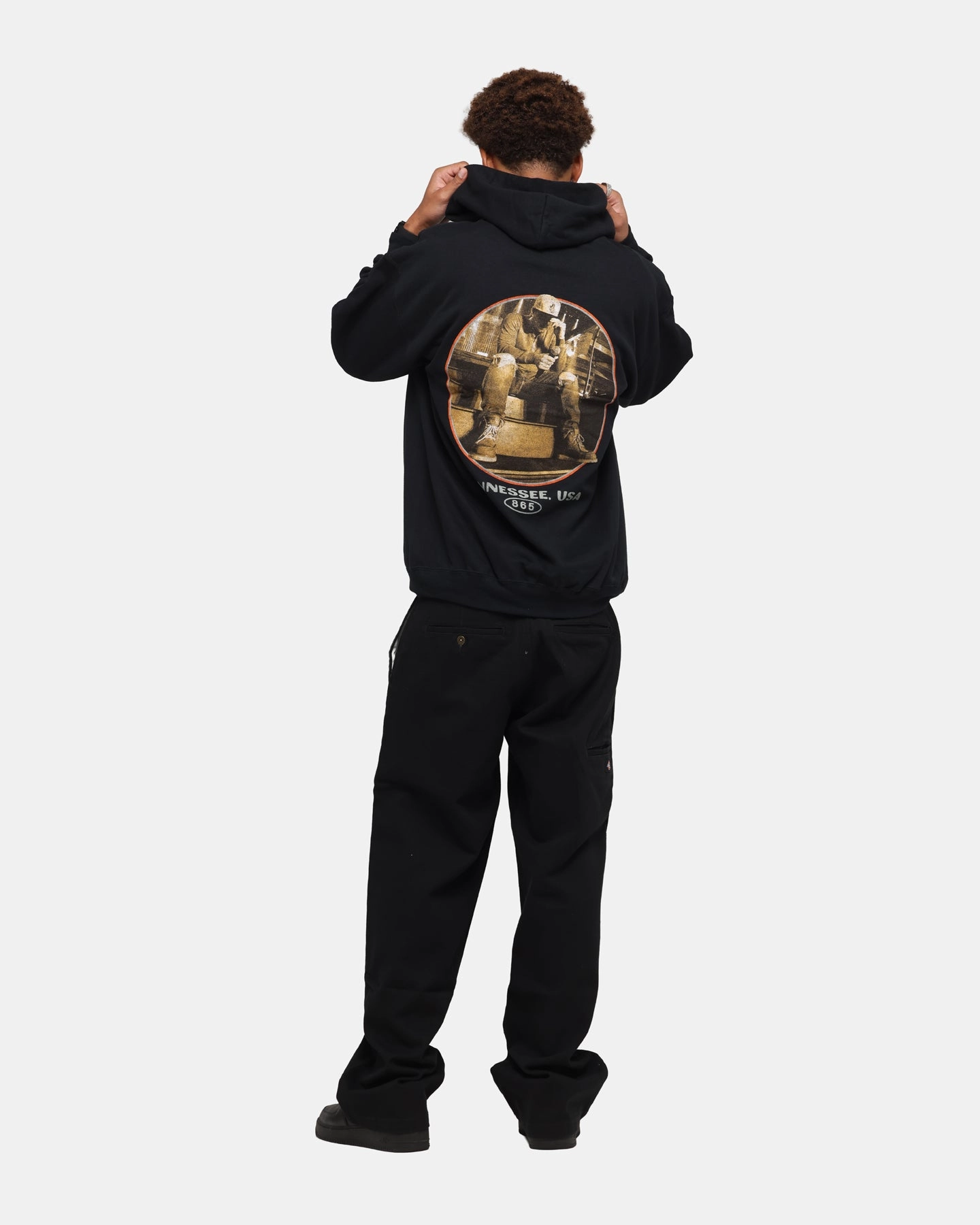 Chest pocket Morgan Wallen Morgan Tennessee Hoodie Washed Black