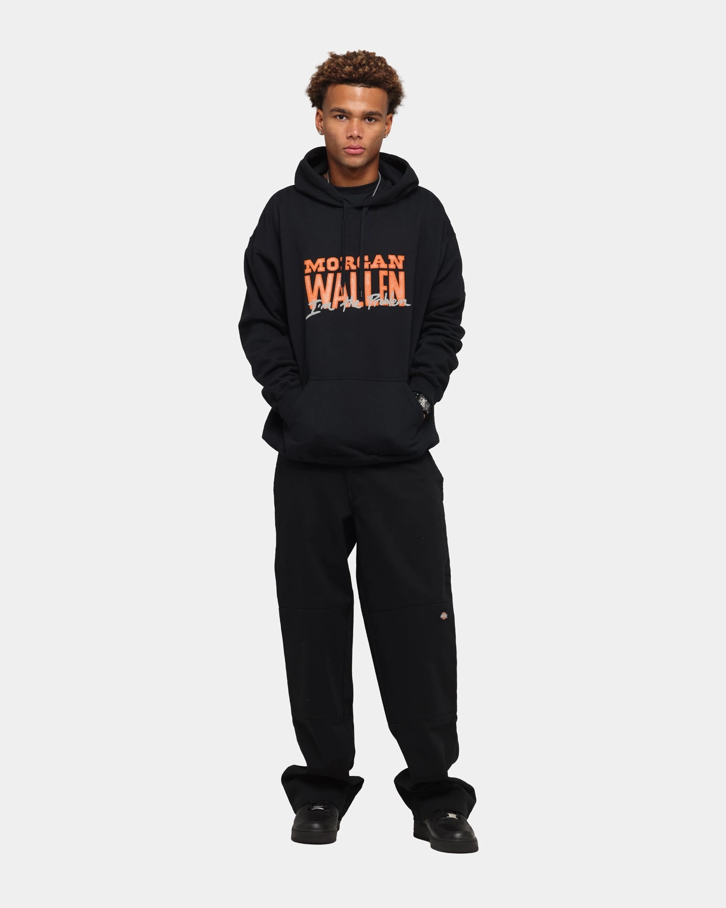 Kudu like Stretchable Waistband Morgan Wallen Morgan Tennessee Hoodie Washed Black