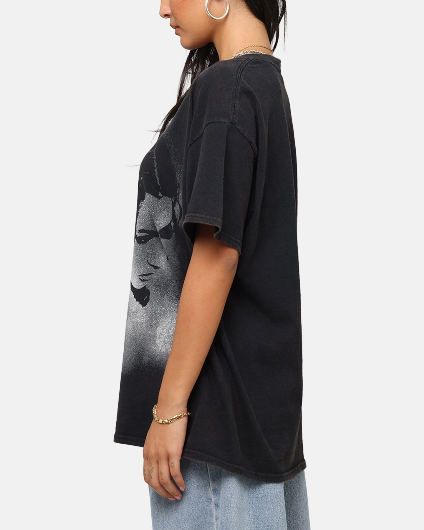 Seam Free Edging Poppy Poppy T-Shirt Black Vintage