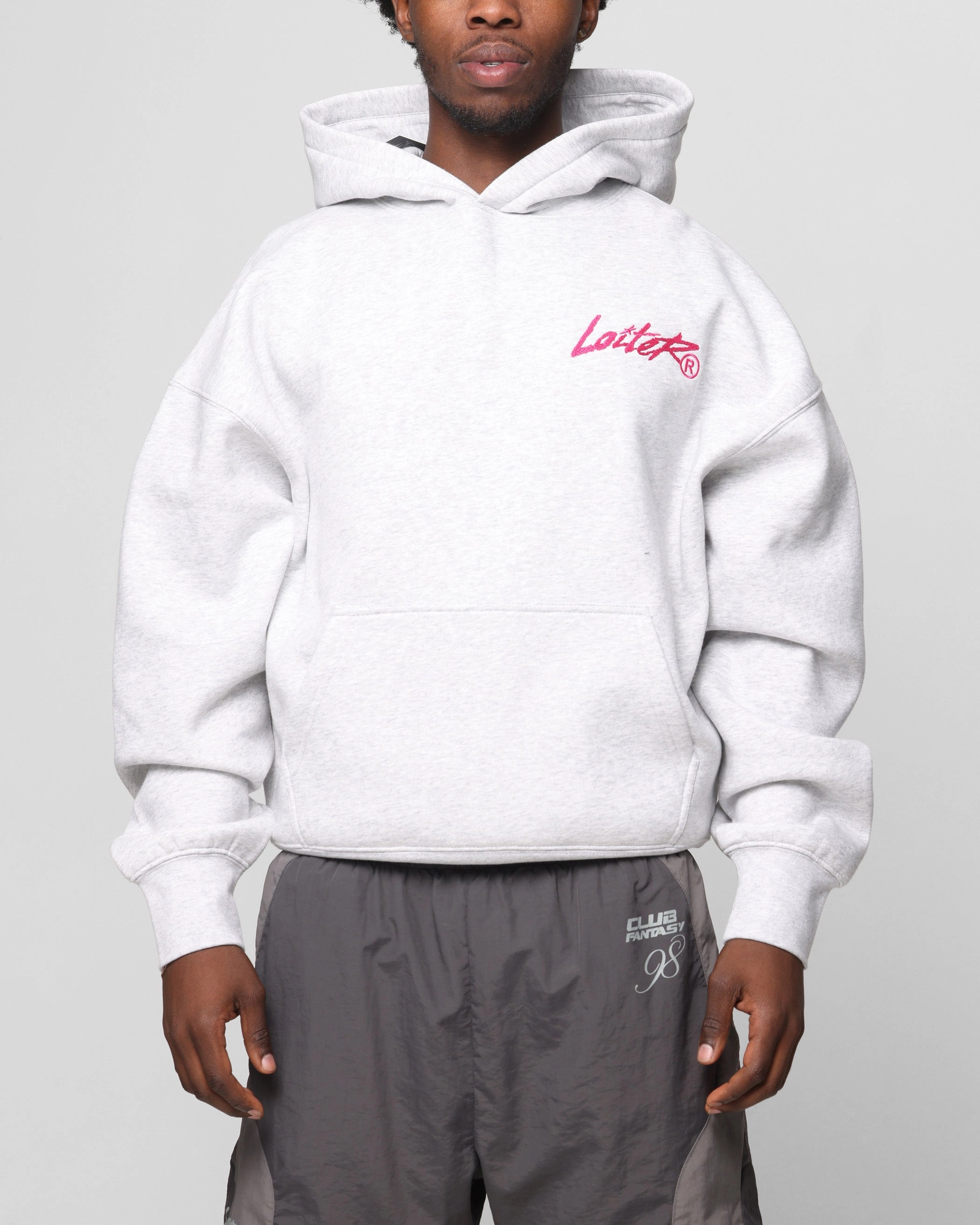 Loiter Chenille Premium Hoodie Grey Marle Athleisure Wear