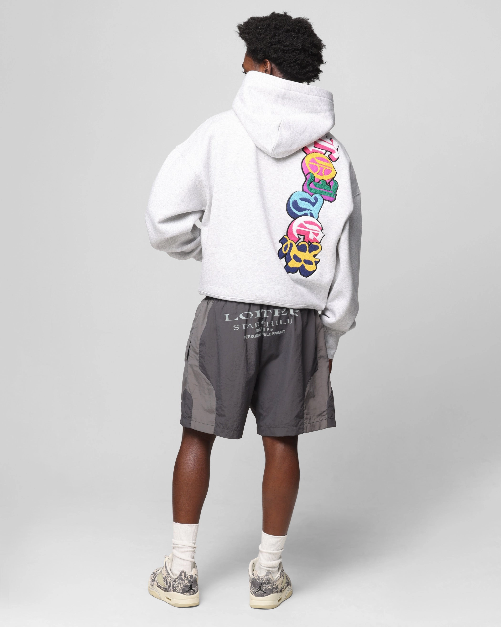 Travel Comfort Loiter Chenille Premium Hoodie Grey Marle