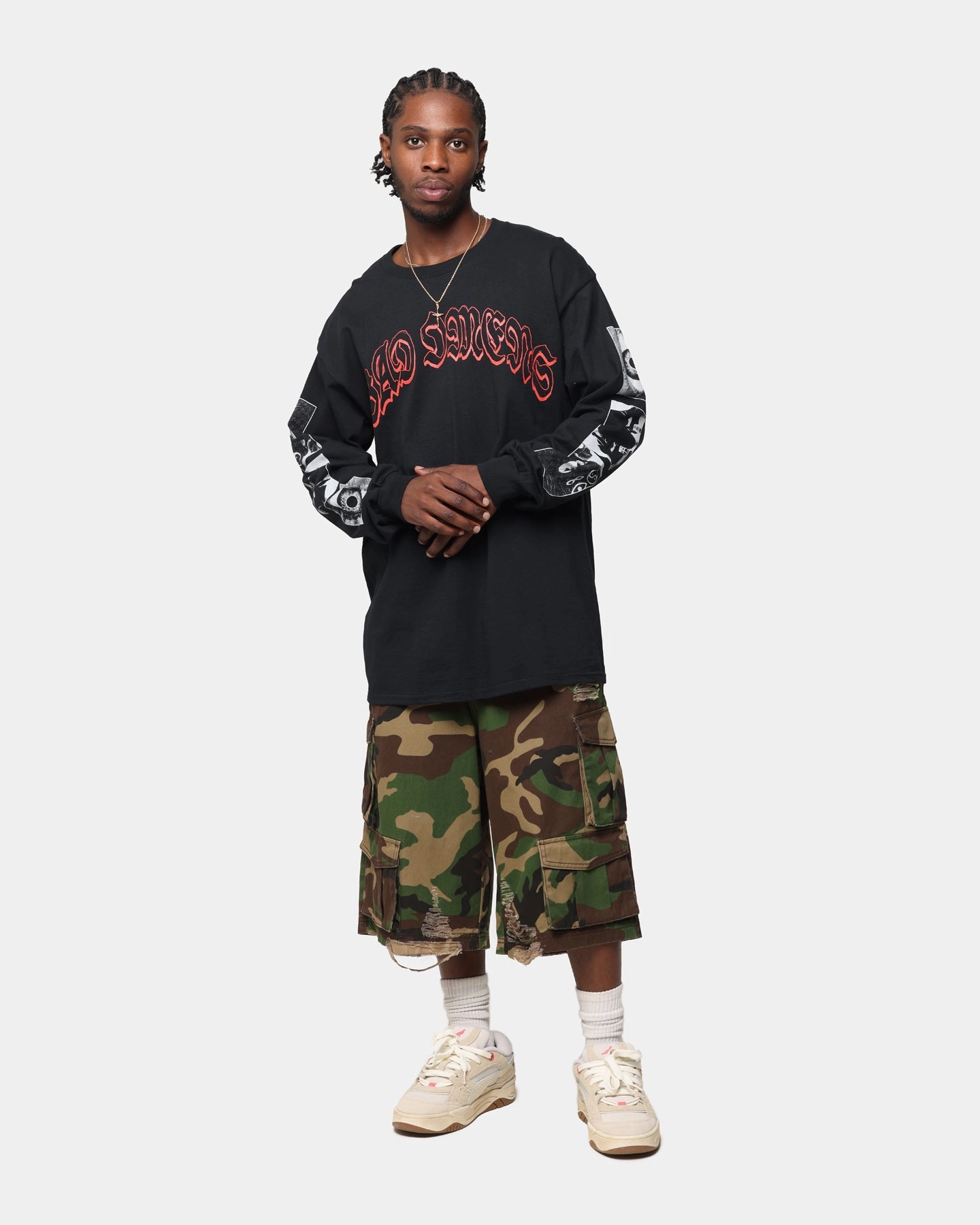 Bad Omens Photo Boxes Long Sleeve T-Shirt Black Yoga flexibility Lightweight Shirt