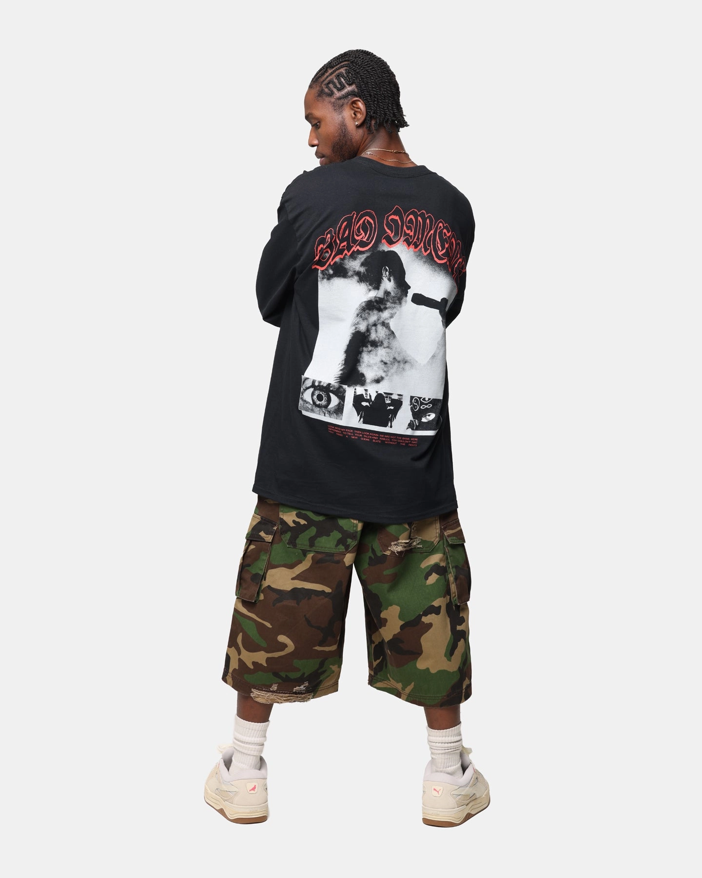 Bad Omens Photo Boxes Long Sleeve T-Shirt Black Micro Perforated Fabric Luxury clothing