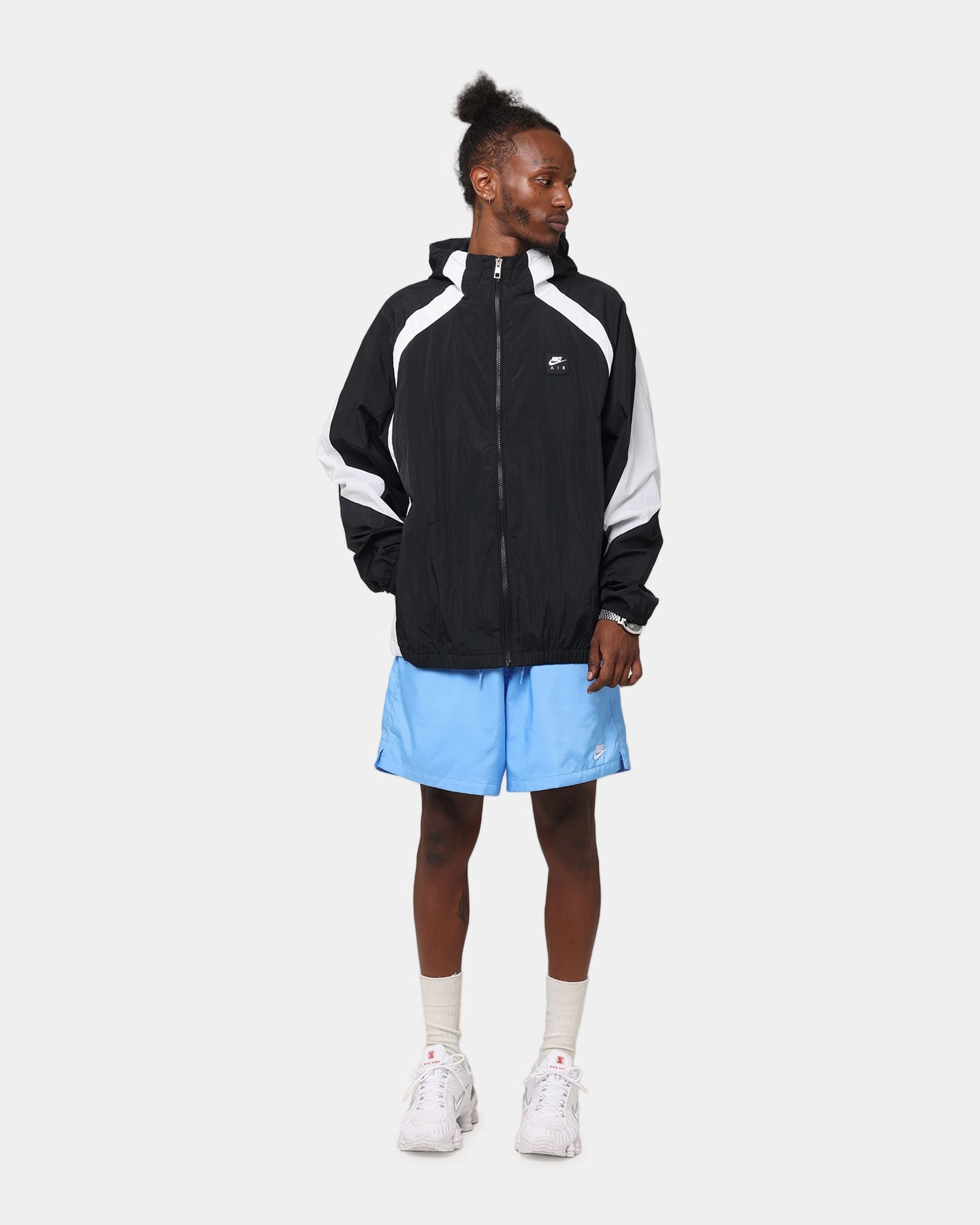 Nike Air Woven Jacket Black/White/White waterproof morning