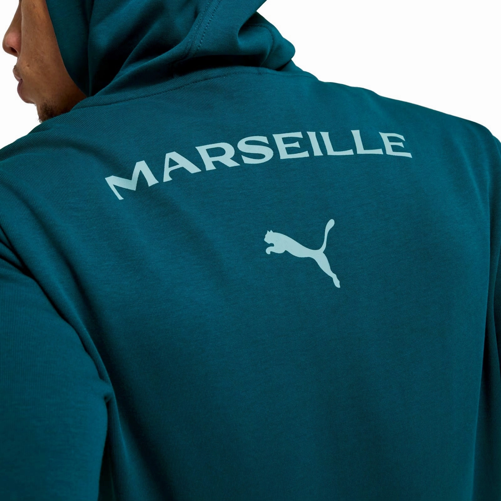 geometric Olympique Marseille Casual hooded presentation tracksuit 2024/25 - Puma