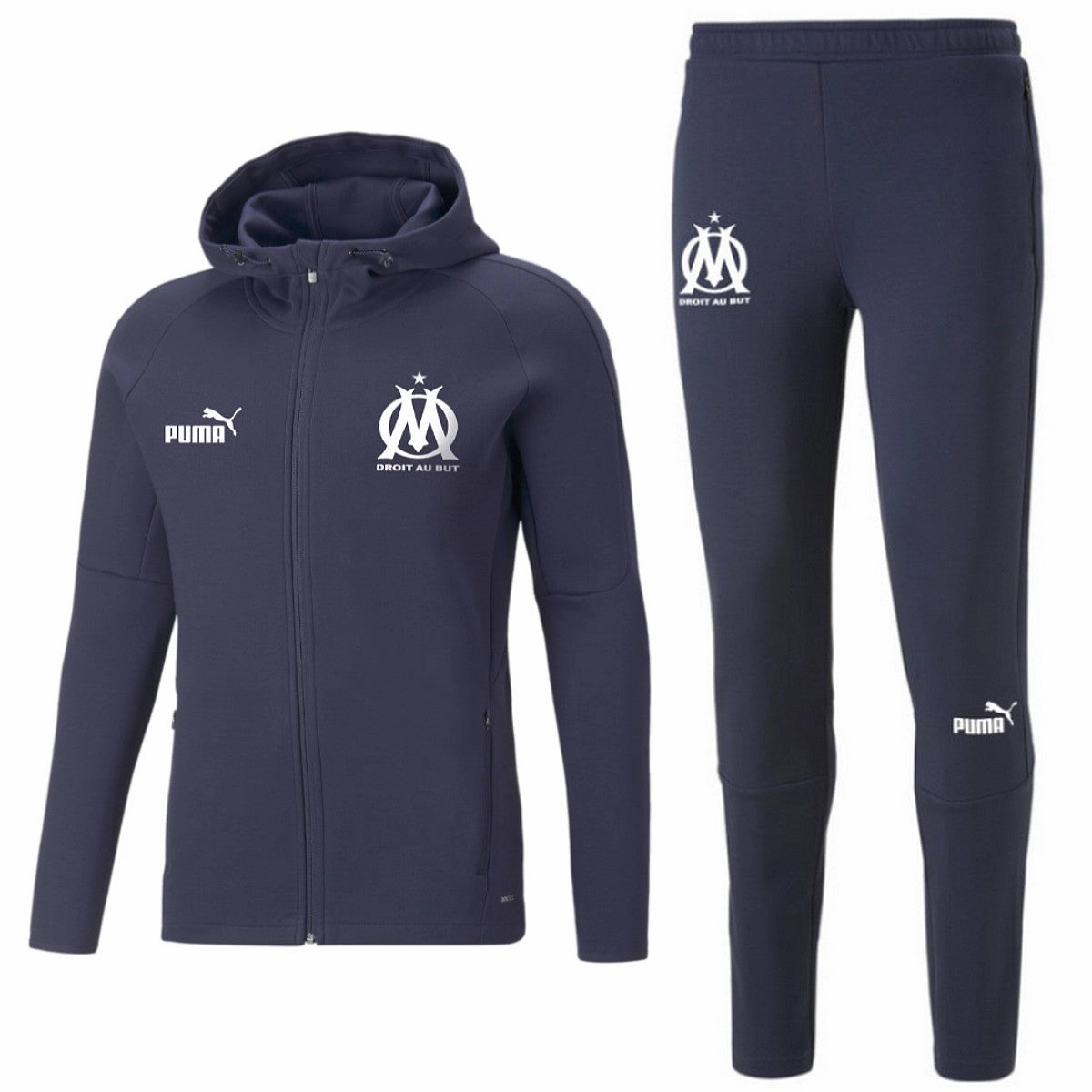 Olympique Marseille navy Casual hooded presentation tracksuit 2022/23 - Puma season venue
