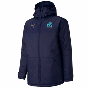 quick dry Windresistant outer shell Olympique Marseille padded bench winter jacket 2021 - Puma