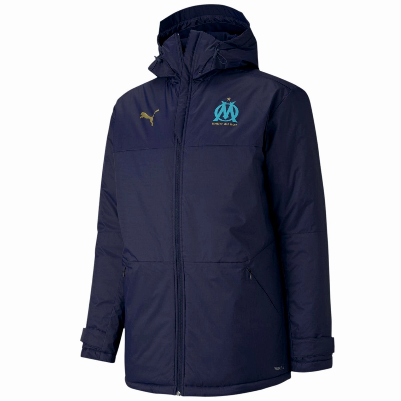 Olympique Marseille padded bench winter jacket 2021 - Puma Stylish Outfit Comfortable apparel