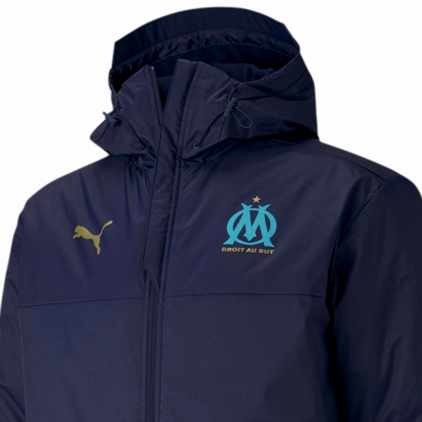 Anti Odor Treatment Torsional Stability System Olympique Marseille padded bench winter jacket 2021 - Puma