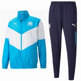 Antique electricity Olympique Marseille presentation Soccer tracksuit 2021/22 - Puma