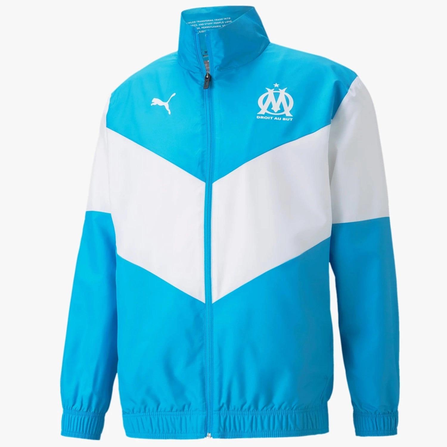 Stainless Steel UVProtective Coating Olympique Marseille presentation Soccer tracksuit 2021/22 - Puma