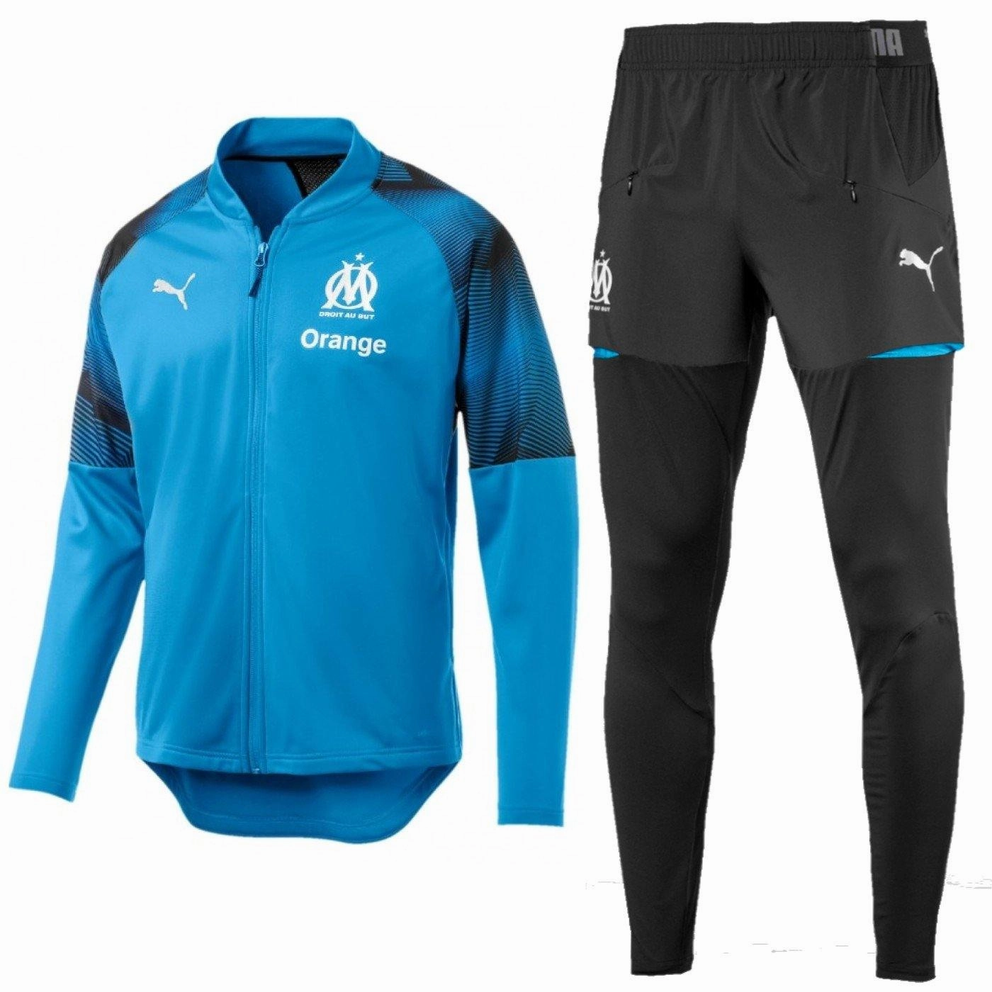 Olympique Marseille soccer Pro presentation tracksuit 2019 - Puma windproof Athletic Performance