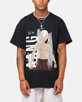 soft look Subtle Embroidery Goat Crew X Avatar: The Last Airbender Aang Vintage T-Shirt Black