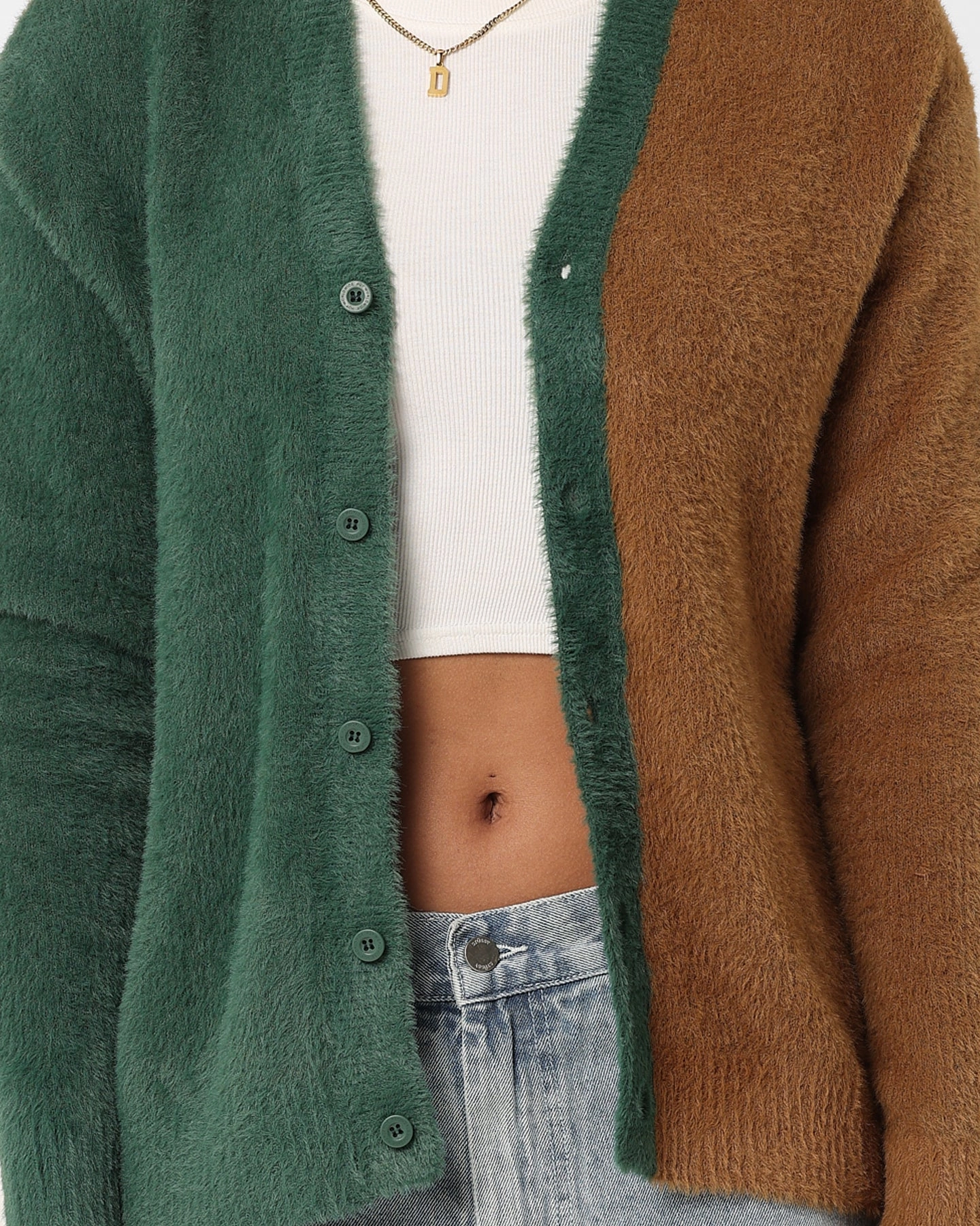 New Year's Eve attire HUF Women's Feels Good Cardigan Brown