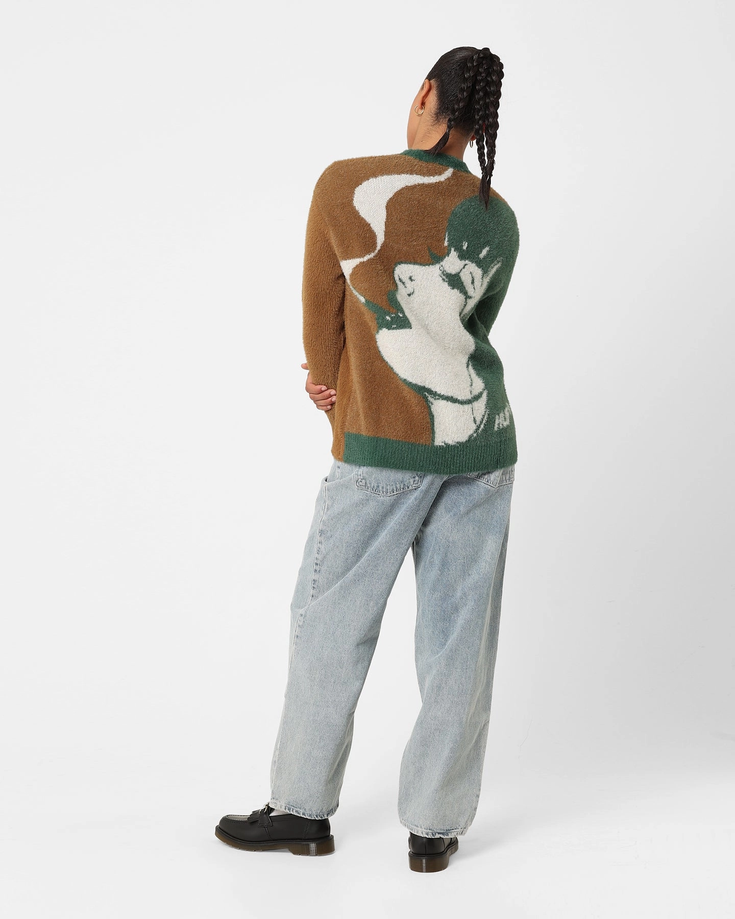 HUF Women's Feels Good Cardigan Brown Portray AntiStaticLining