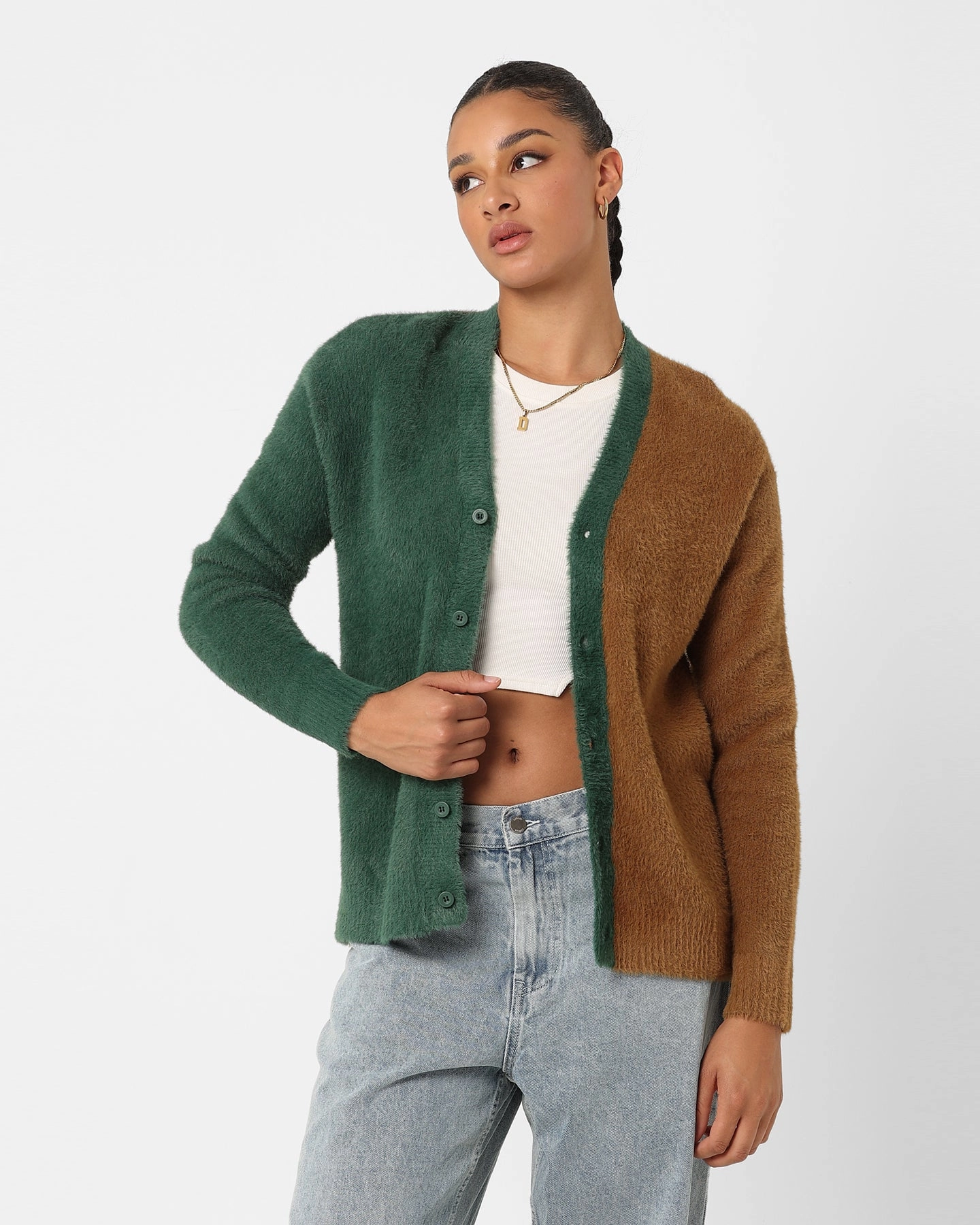 Recommendation Seamless Edging HUF Women's Feels Good Cardigan Brown