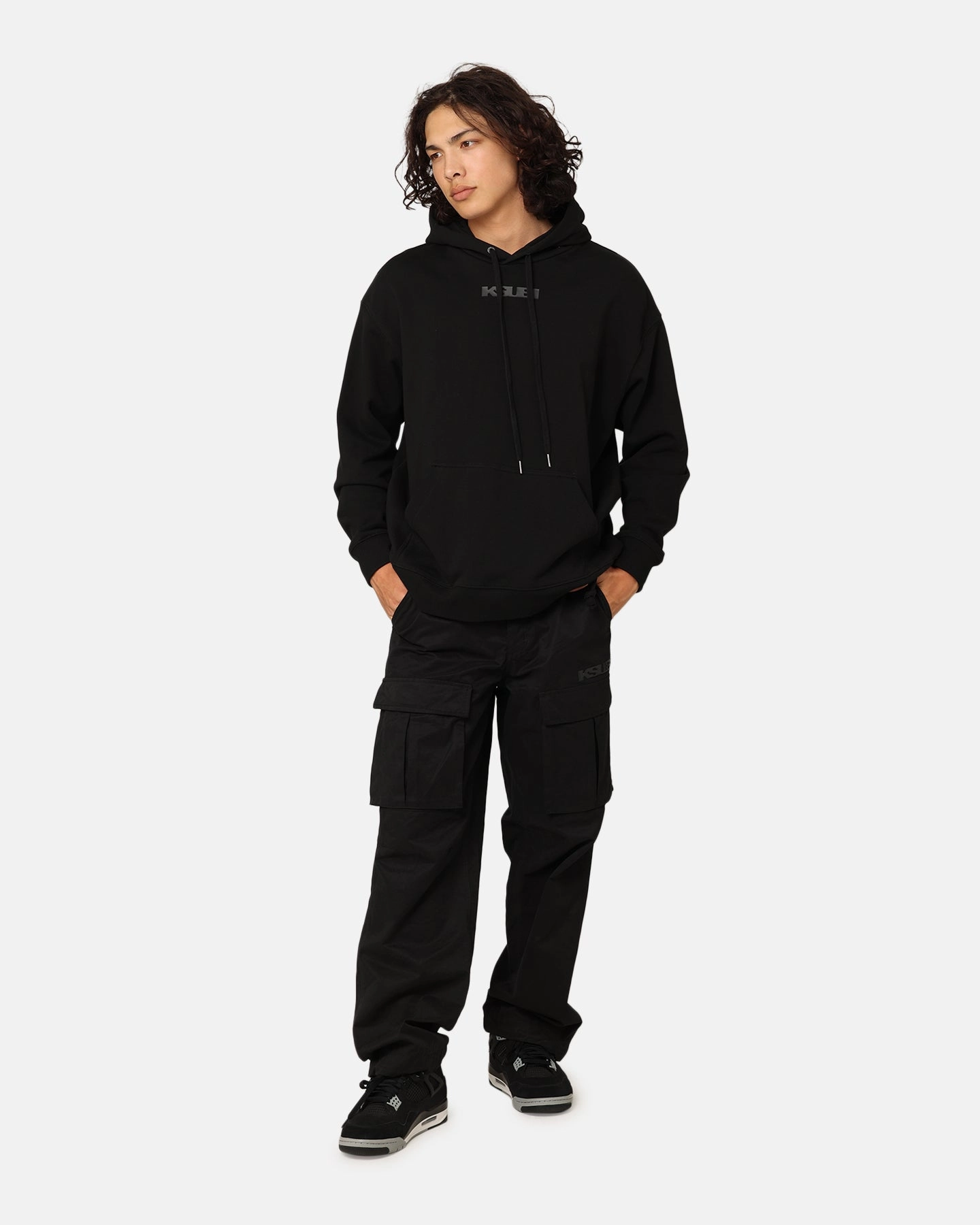 Ksubi Stealth Biggie Hoodie Black Ergonomic Seams Hiking Ready