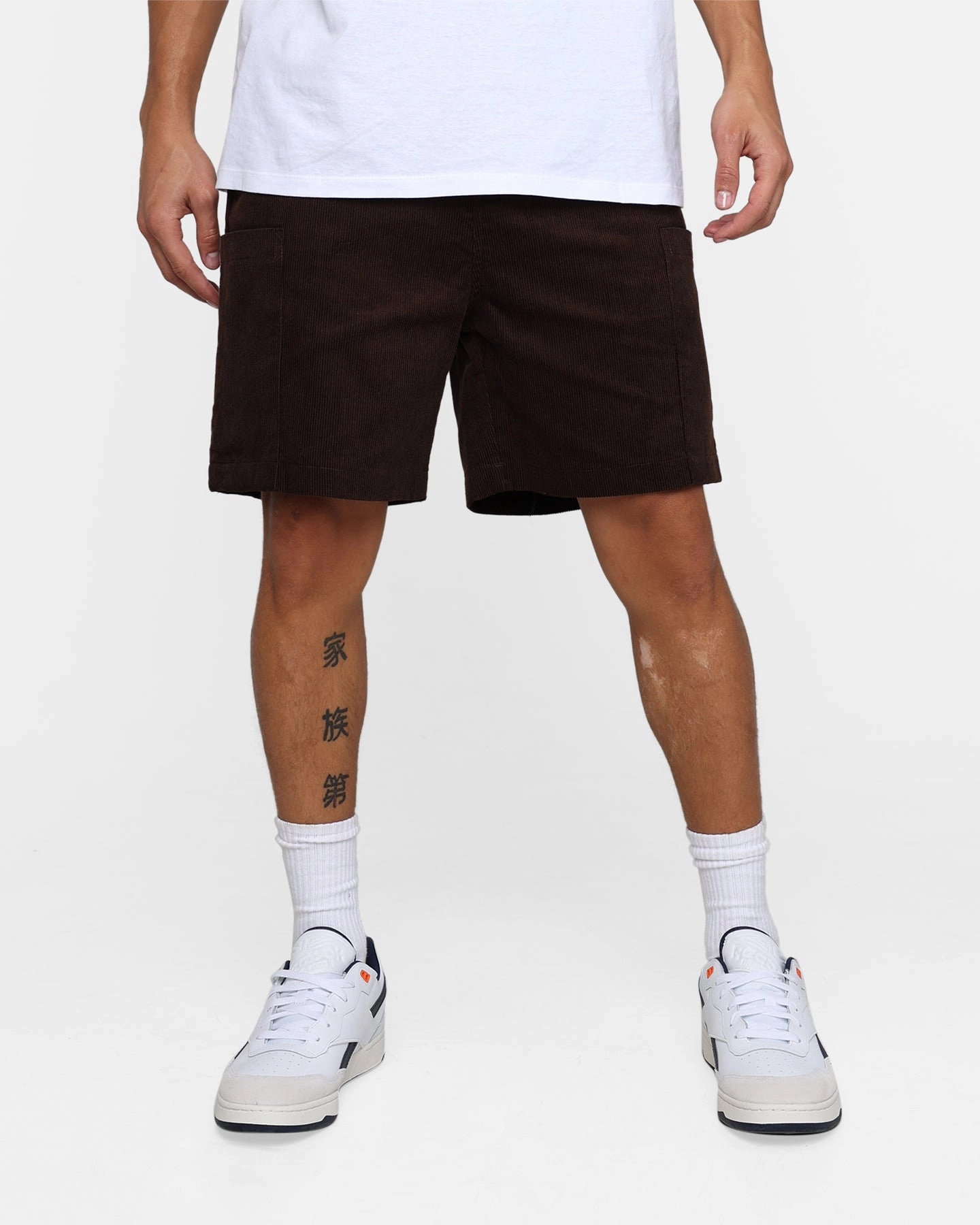 Eco Friendly Dye Modern Design XXIII Jason Corduroy Shorts Brown