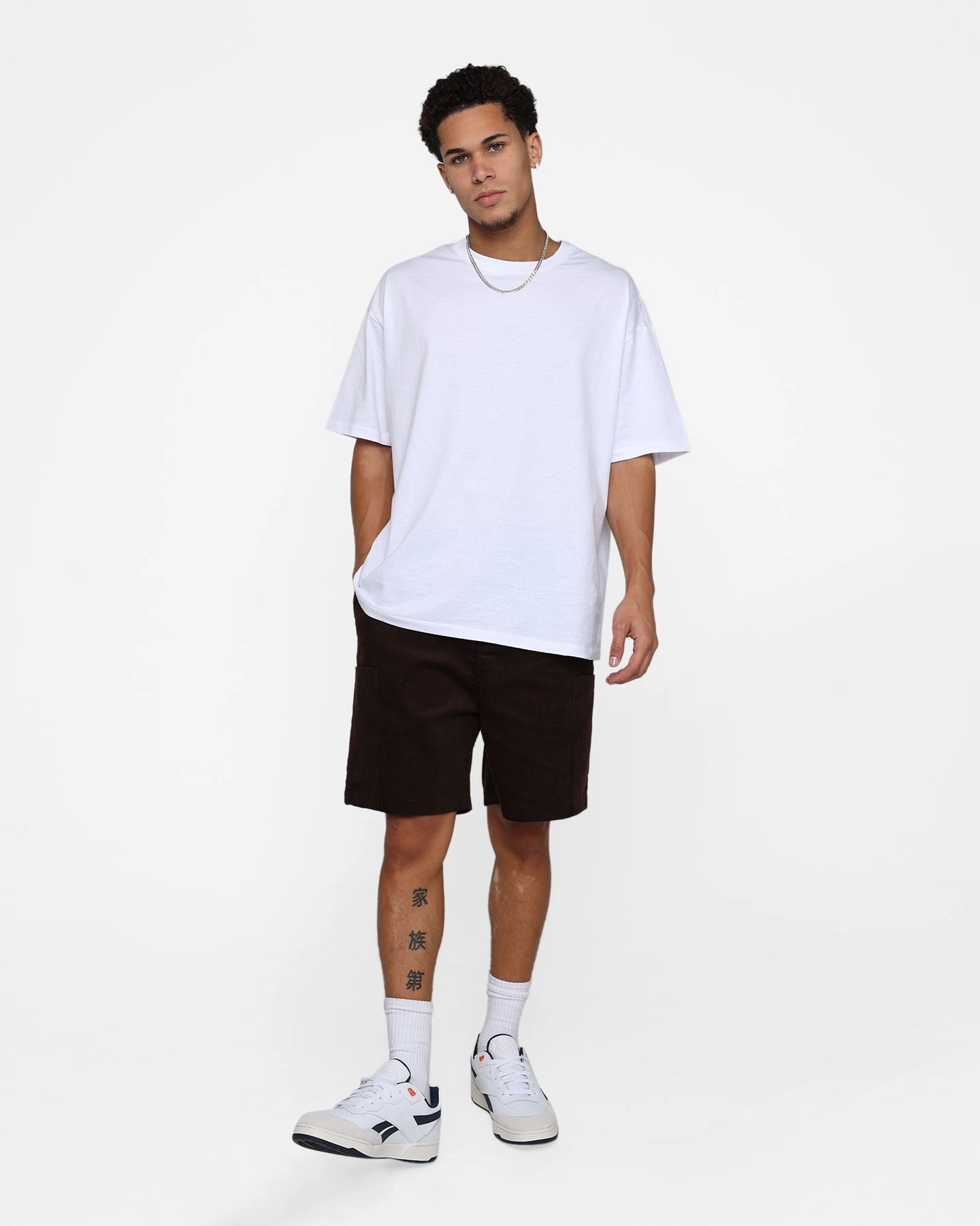 City Mood Anti Slip Waist Grip XXIII Jason Corduroy Shorts Brown