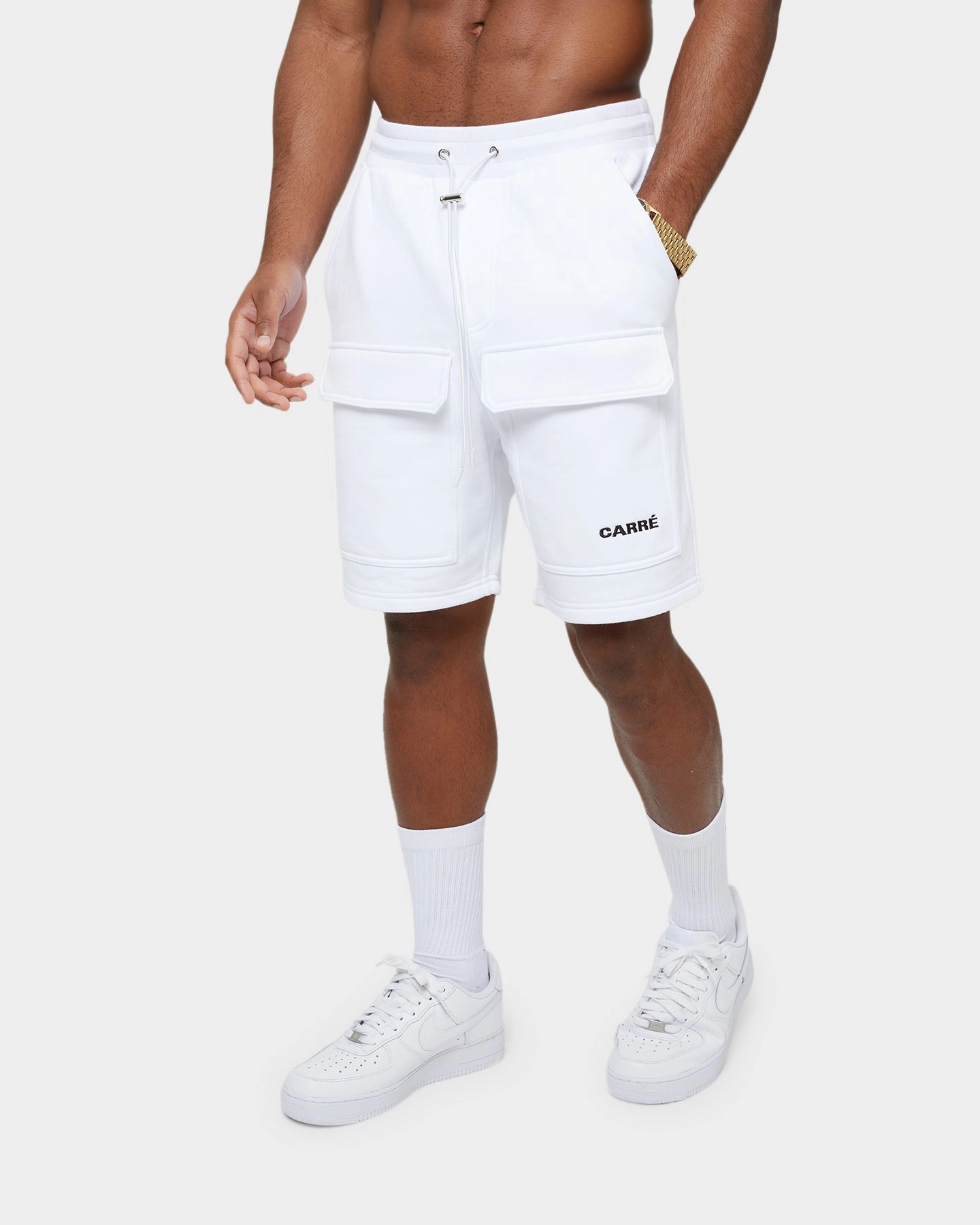 Carre Dominateur Cargo Shorts White Gusseted Crotch