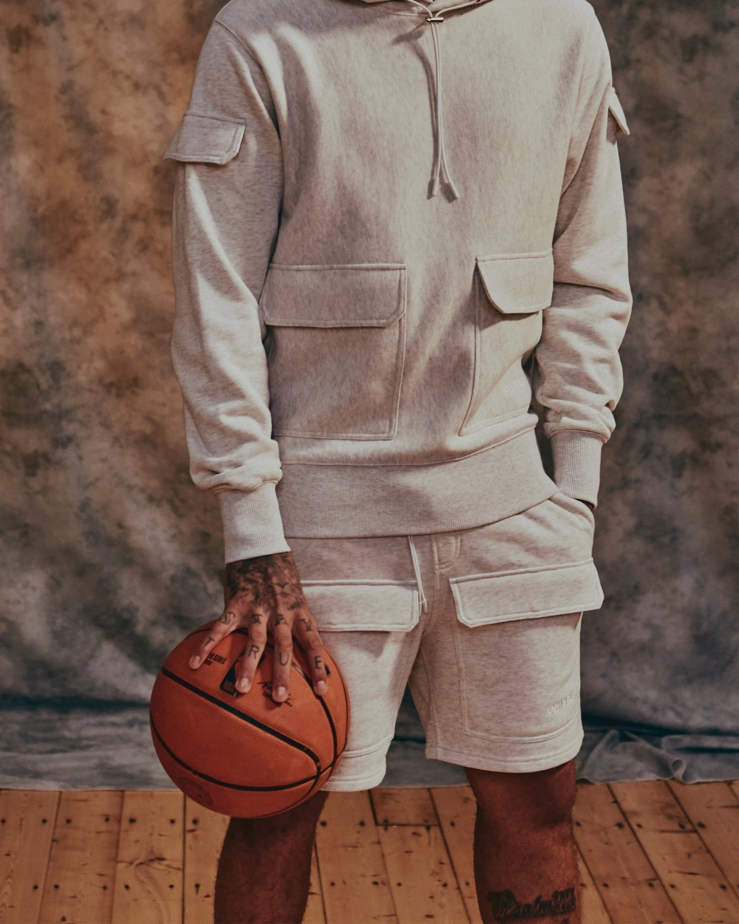 Carre Dominateur Cargo Shorts White Anti Pill Surface