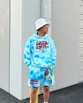 car Loiter Eternal Tie Dye Hoodie Blue