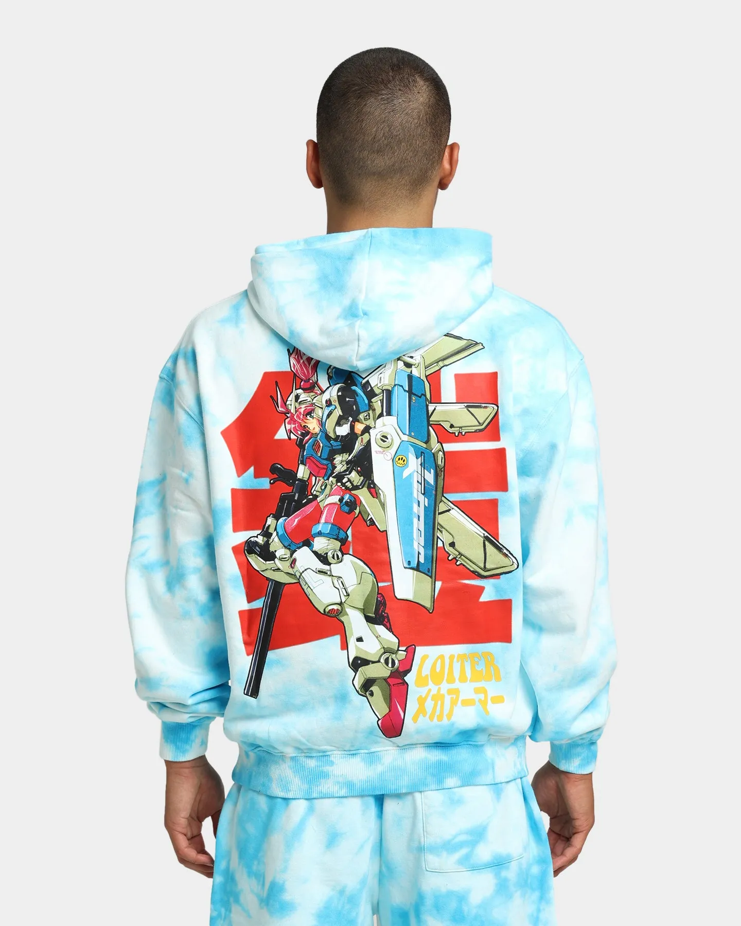 Loiter Eternal Tie Dye Hoodie Blue weekend