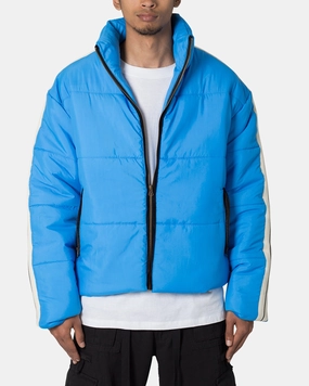 MNML Striped Puffer Jacket Blue Mark
