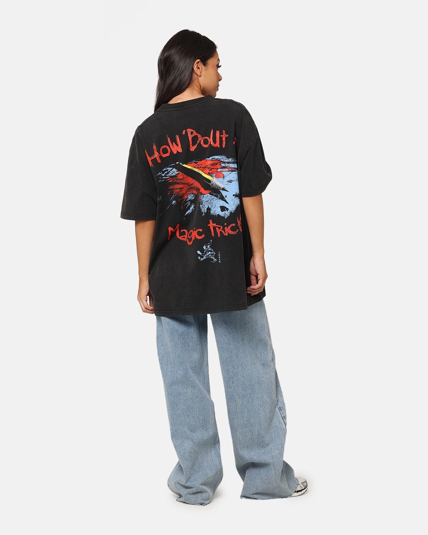 Stretchable Armholes American Thrift X DC Batman The Joker Magic Trick Heavy T-Shirt Vintage Black