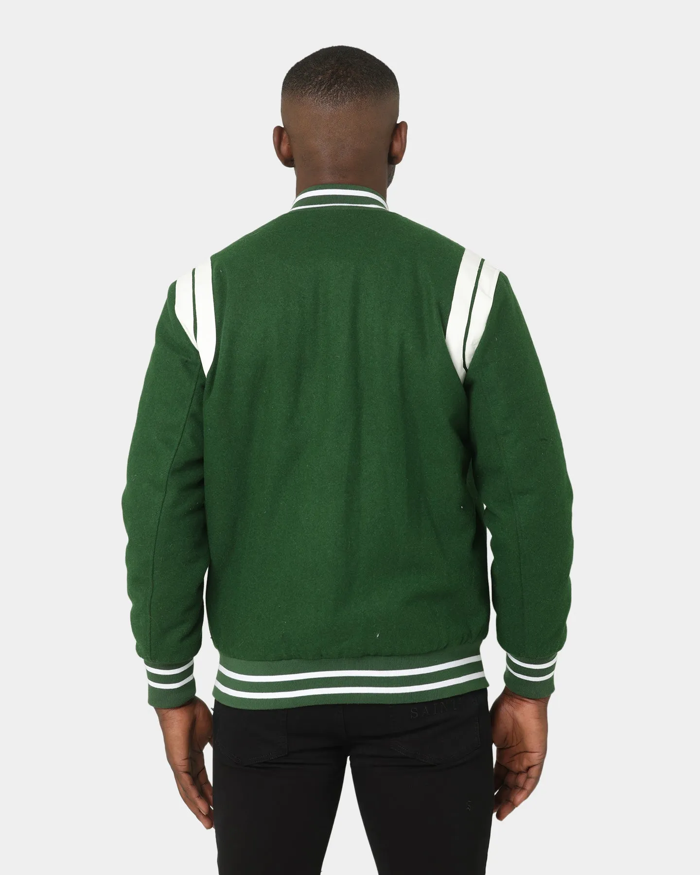 Saint Morta Alpha Varsity Jacket Green/White Aid