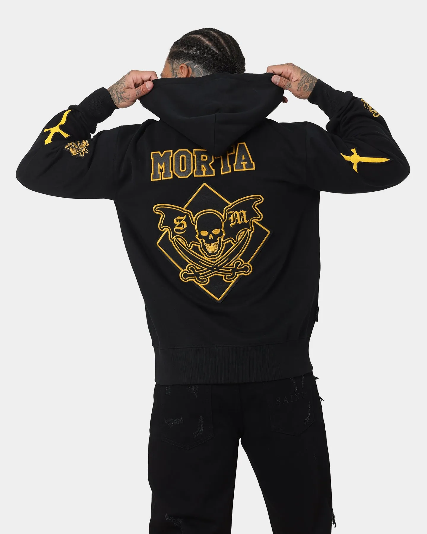 Saint Morta Graveyard Hoodie Black/Gold Trilby Discover