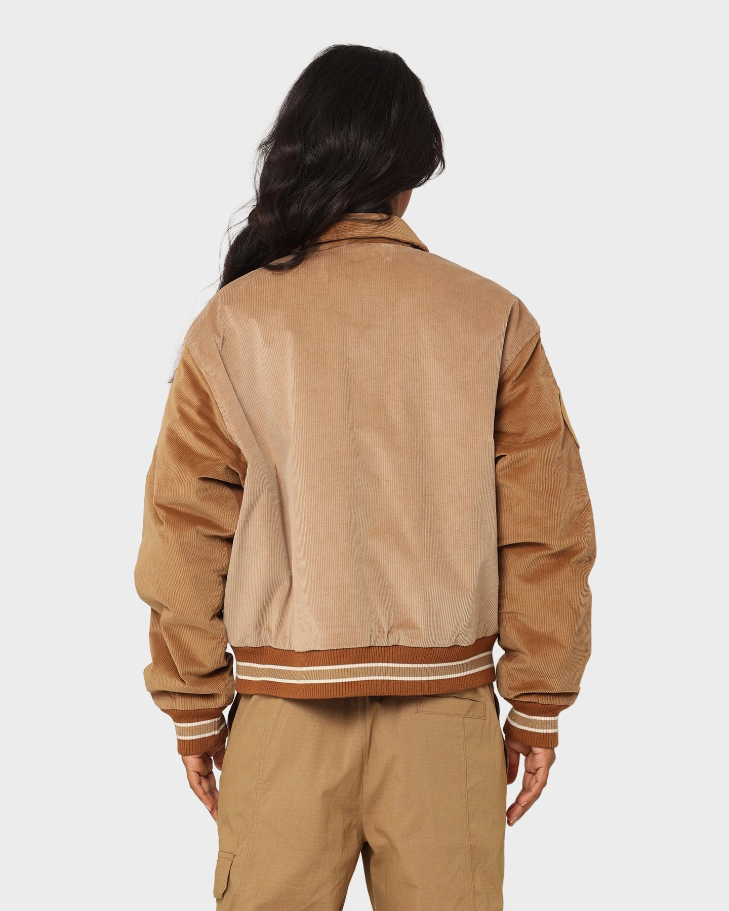 Approve quilted The New Establishment Women's Two Tone Letterman Jacket Silver Lining/Brown