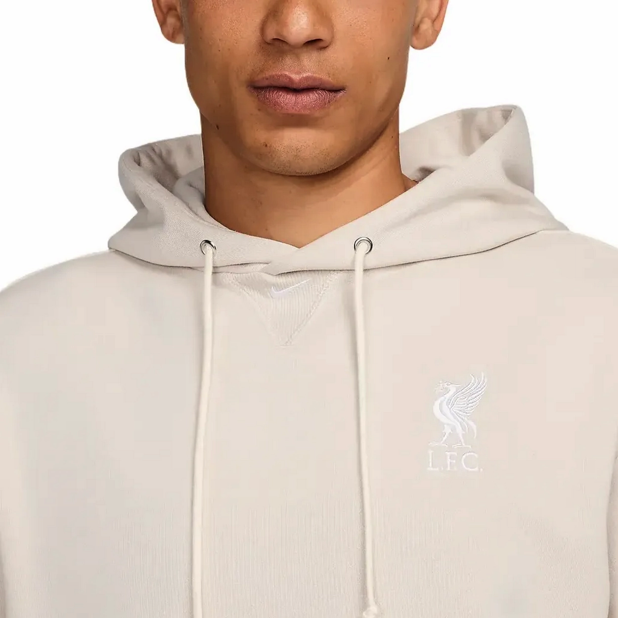 Liverpool FC beige Casual fleece presentation tracksuit 2024/25 - Nike Breathable Style Raglan Sleeve Design