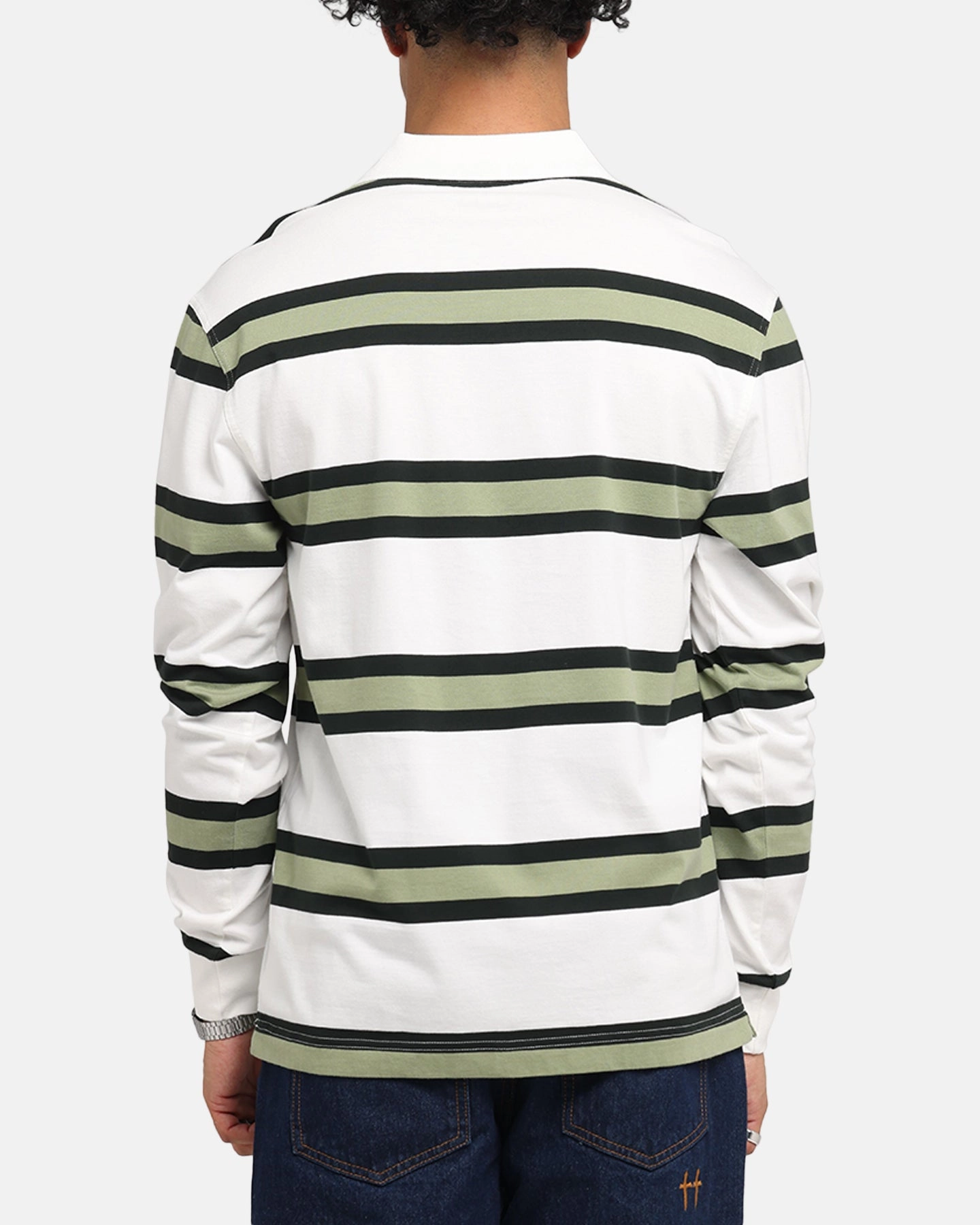 Fred Perry Jersey Stripe Polo Shirt Light Ecru SlimFit Design