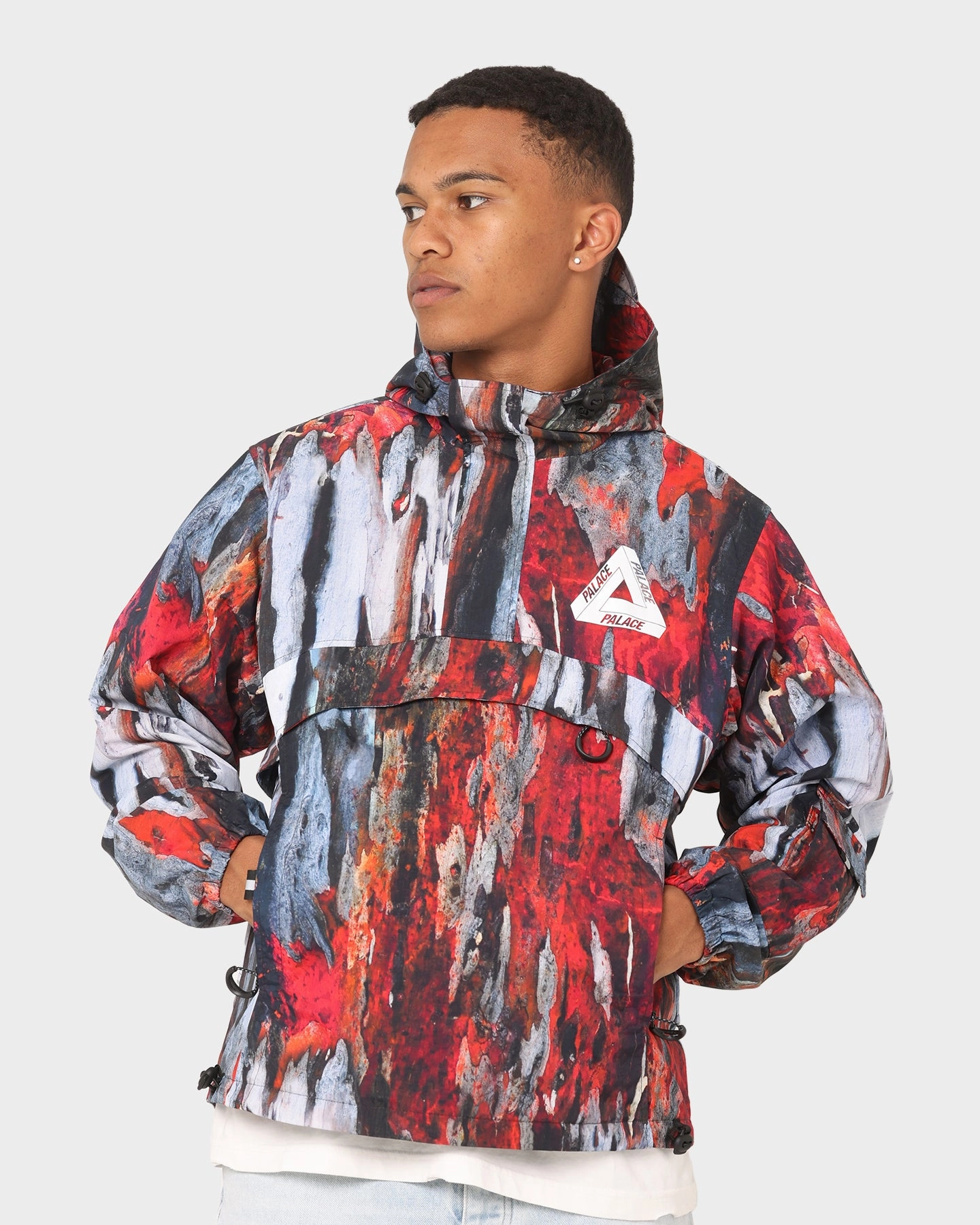Palace Utility Windbreaker Tree Bark Collaborate System