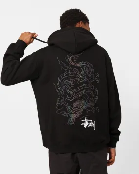 Green St??ssy UV Dragon Hoodie Pigment Black