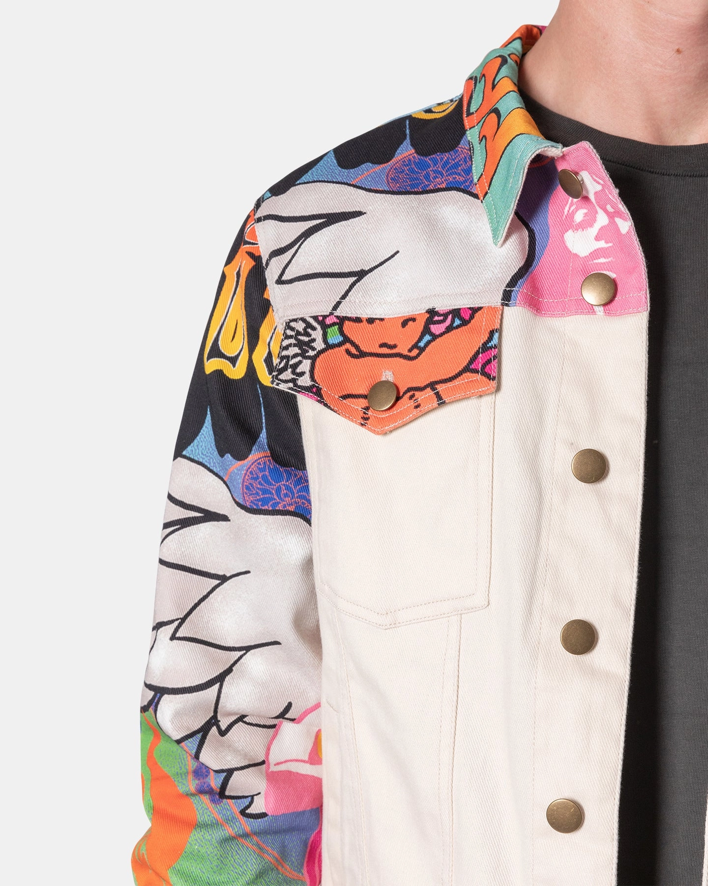 Casual Style Bonded Seam Technology MNML Festival Trucker Jacket Multi