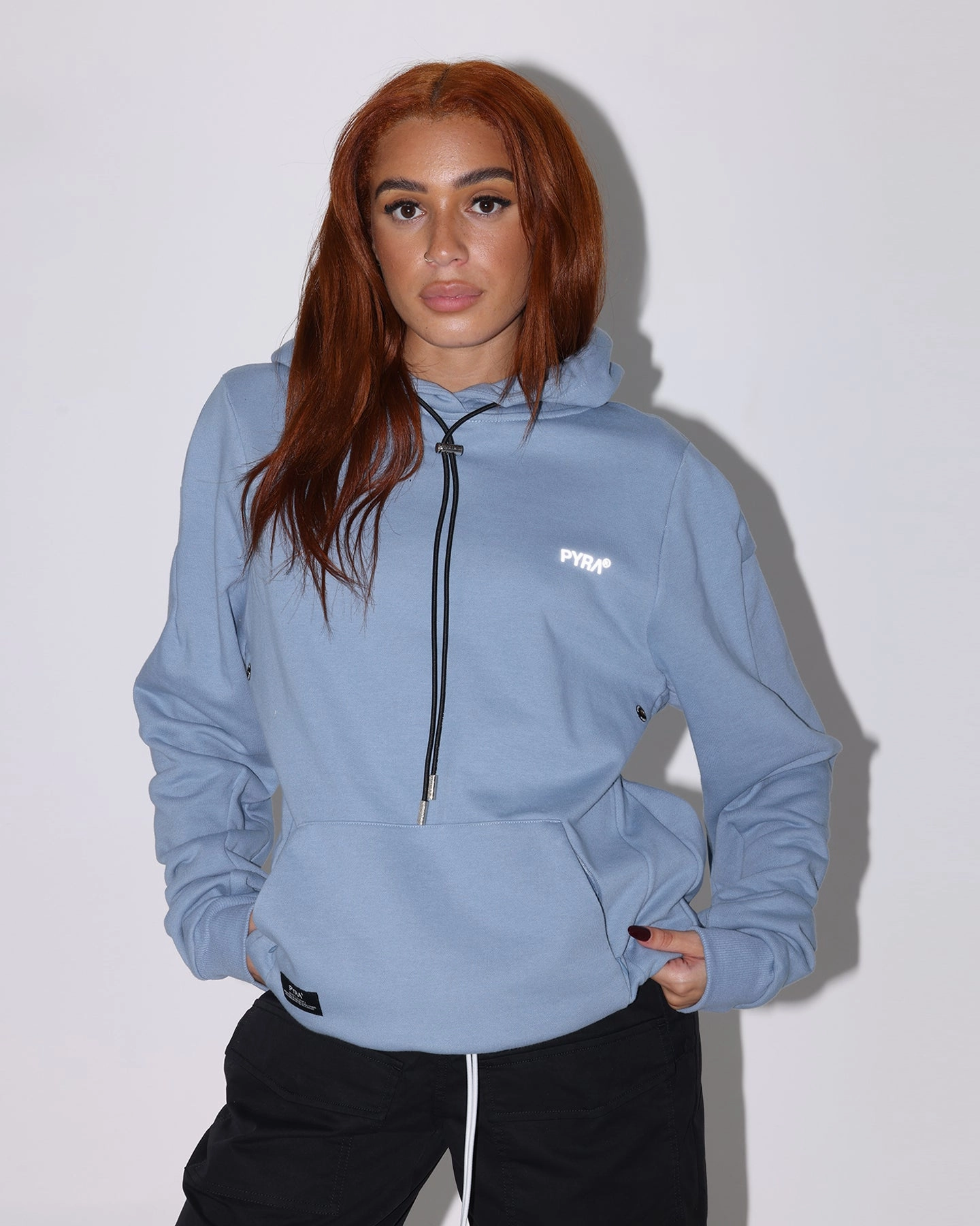 PYRA Flame Hood Dusty Blue Quilted Inner Layer