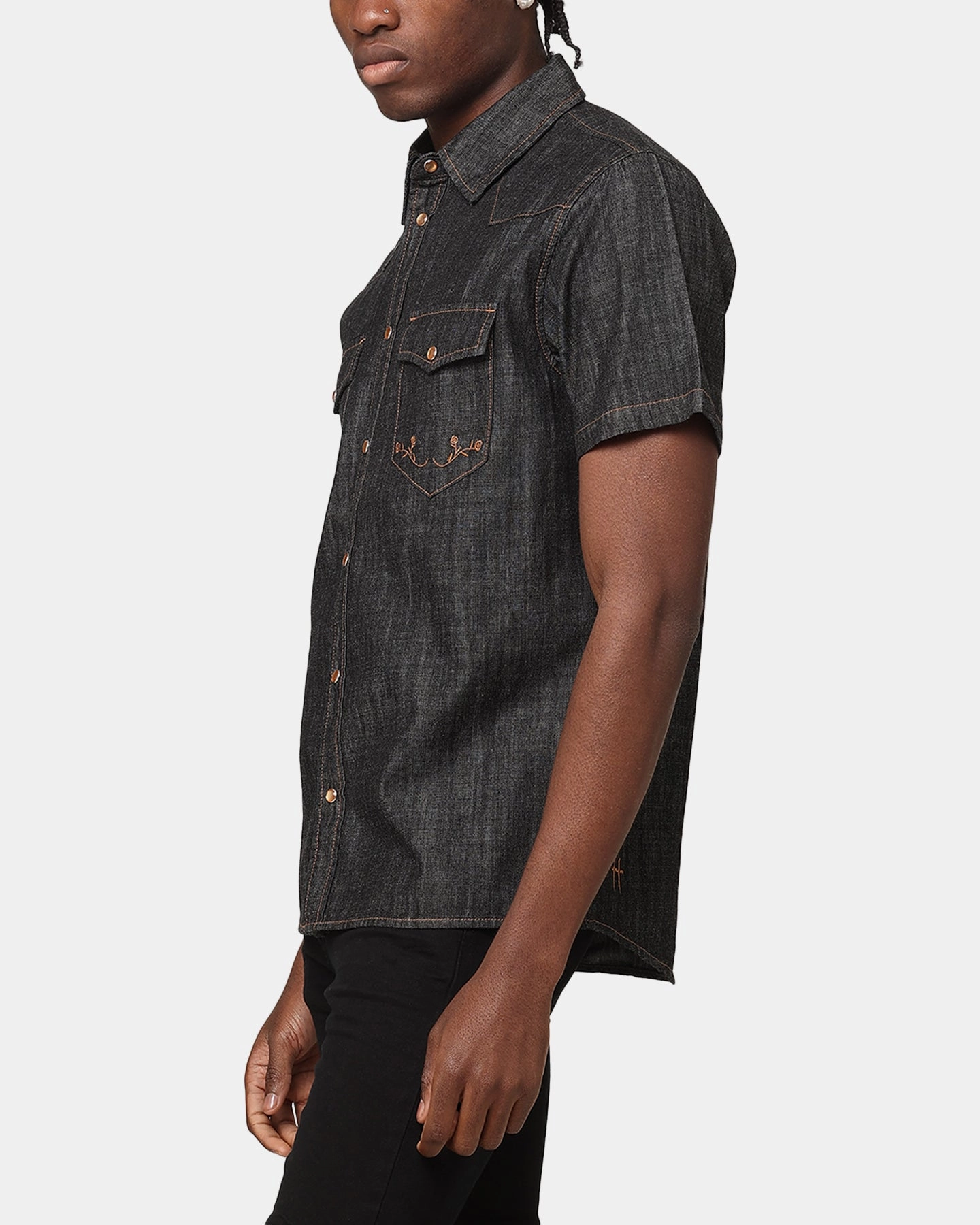 Holiday Special Easy Styling Saint Morta Rodeo Denim Shirt Black